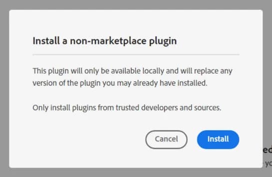 Creative Cloud asking to install the plugin